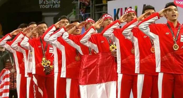 Indonesia Ganyang Malaysia, Pertahankan Emas Bulu Tangkis Beregu Putra