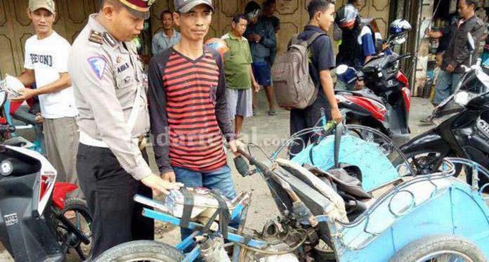 Polisi Razia Becak Motor yang Melanggar Aturan