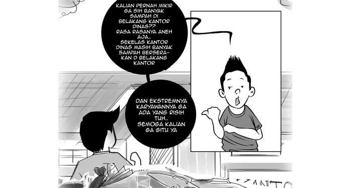 Miris, Di Belakang Kantor Dinas Banyak Sampah