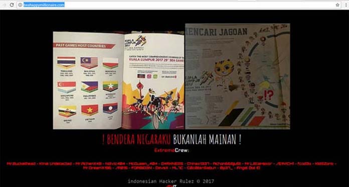 Lecehkan Bendera Merah Putih, Situs Malaysia Dibajak Hacker Indonesia