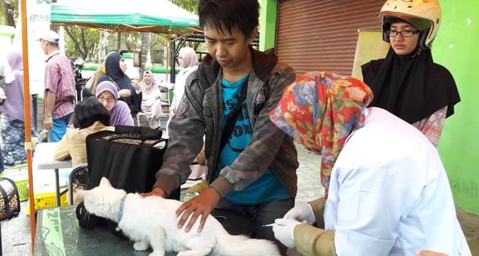 Ancaman Rabies, Distan Kabupaten Cirebon Lakukan Vaksinasi Gratis