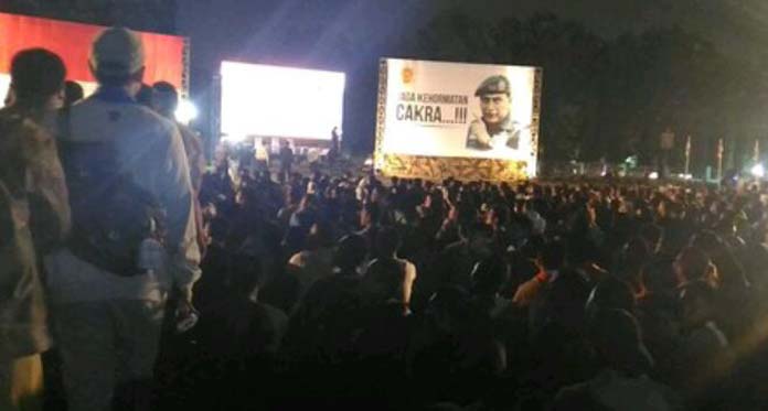 Ribuan Warga Anjatan Nobar Film G 30 S/PKI