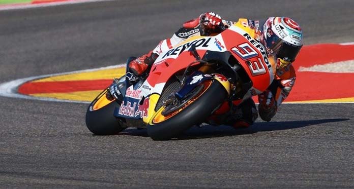 Marquez Tercepat di MotoGP Aragon, Rossi Finish Kelima