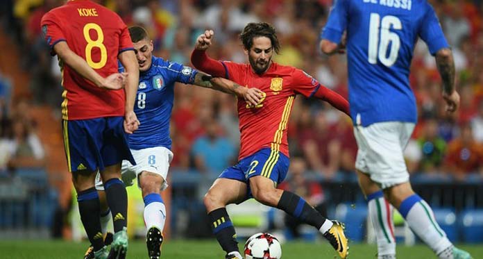 Kualifikasi Piala Dunia 2018, Spanyol Gunduli Italia 3-0