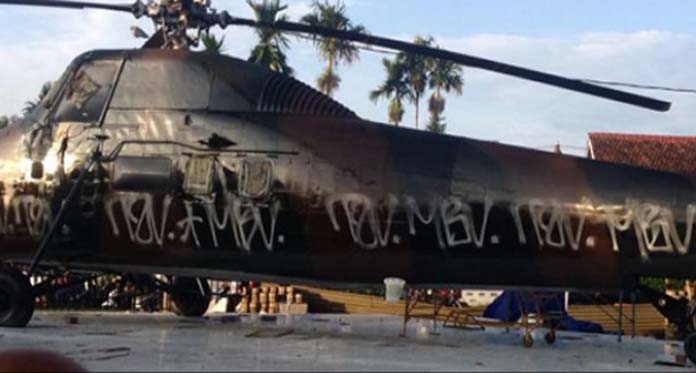 Tiga Pelaku Vandalisme di Tugu Helikopter Lanud Atang Sanjaya Tertangkap