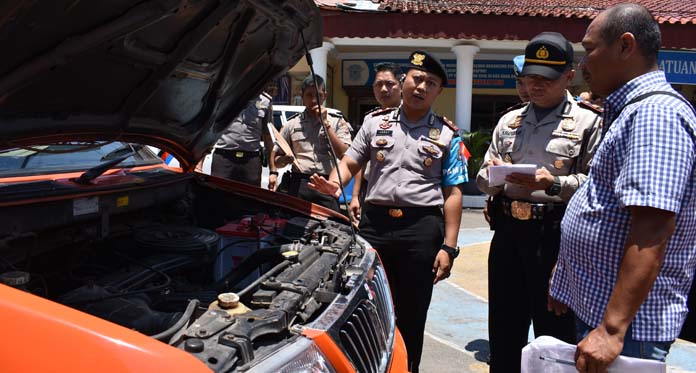 Jelang Pilwu, Polres Ciko Cek Kondisi Kendaraan Dinas