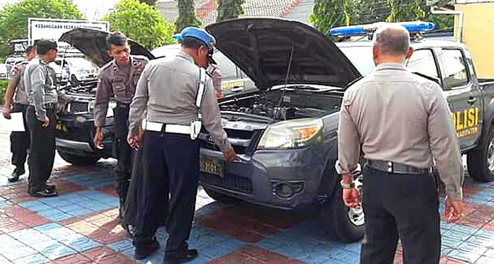 Polres Bersiap Menjelang Pilkada, Cek Kendaraan Operasional Polsek