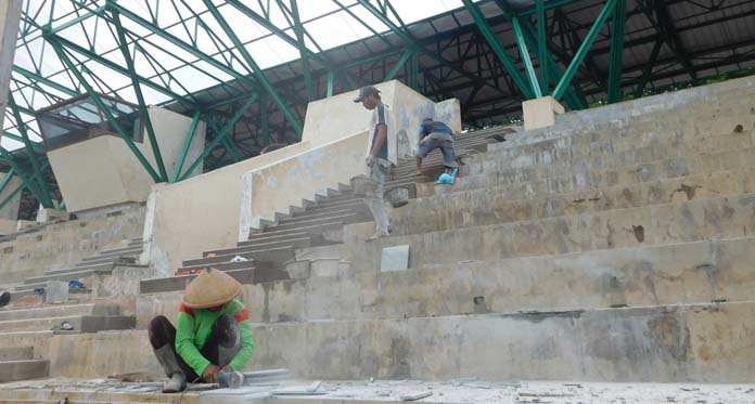 Terjunkan 160 Pekerja, Renovasi Stadion Bima Bakal Dikerjakan Siang Malam