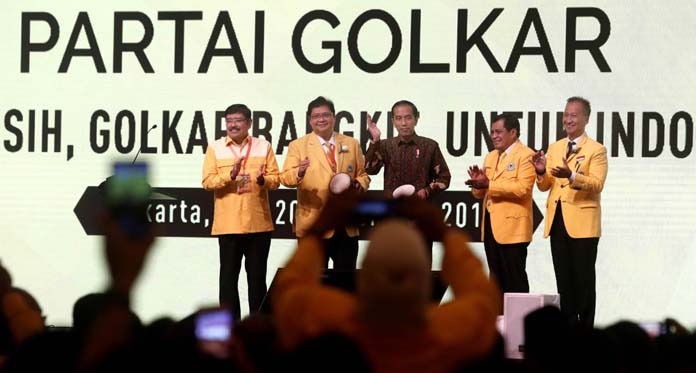 Di Arena Munaslub, Partai Golkar Pertegas Dukungan untuk Jokowi