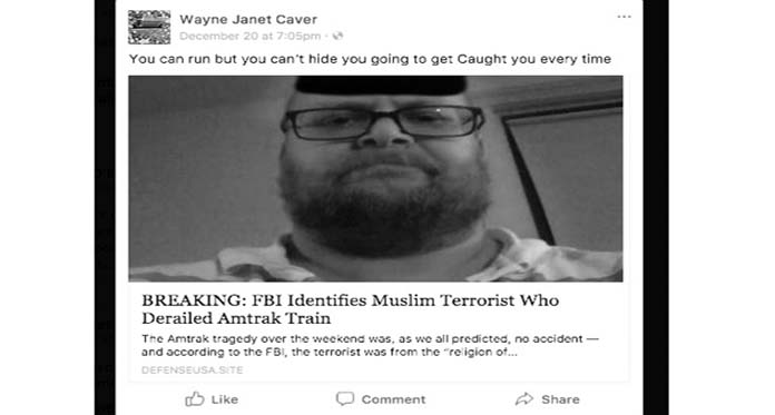 Teroris Muslim di Balik Kecelakaan Kereta Amtrak