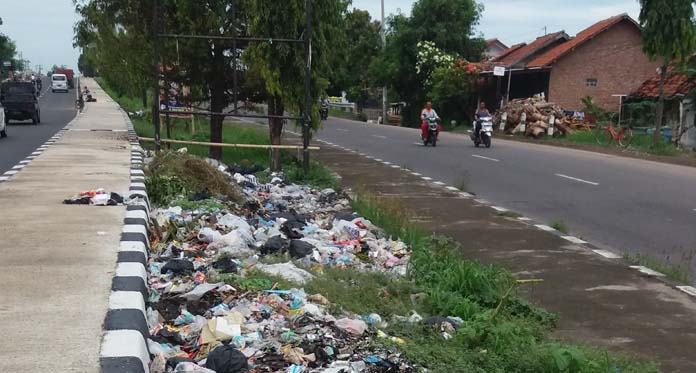 Warga Suranenggala Keluhkan Tumpukan Sampah di Pinggir Jalan