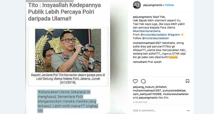 Penyebar Hoax Adu Kapolri dengan Ulama