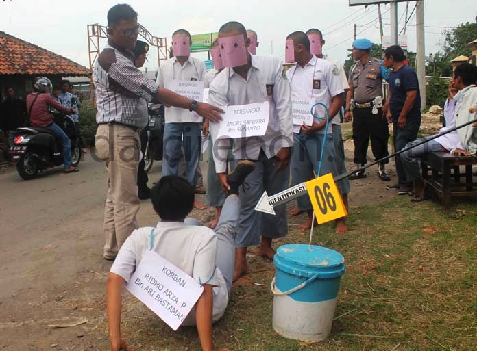 Terlibat Penganiayaan di Jalur Pantura, 6 Pelajar Jalani Rekonstruksi