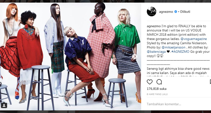 Agnez Mo Tampil di Vogue Maret