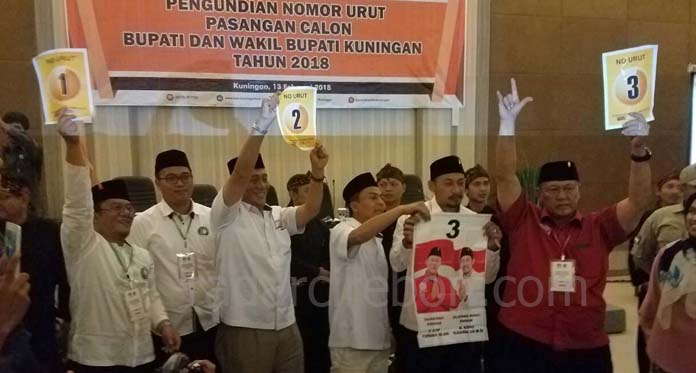 Sah! 3 Paslon Bupati Kuningan Dapat Nomor Urut