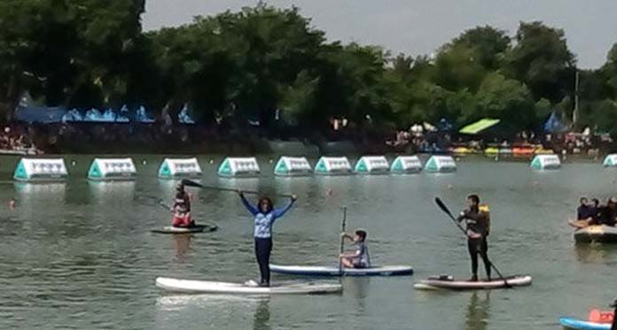 Festival Danau Sunter, Menteri Susi Menang Lomba Dayung