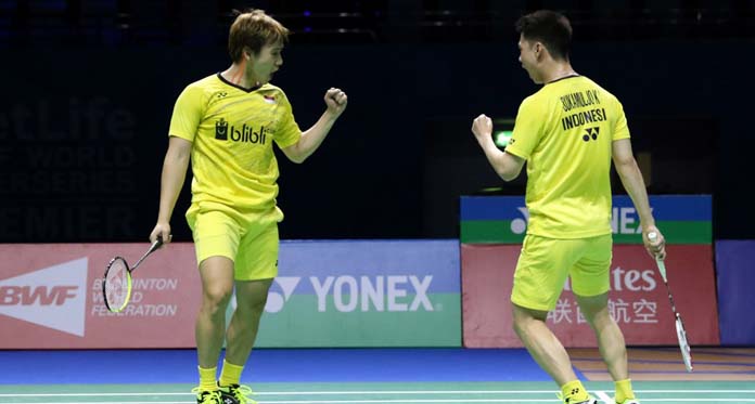 Hempaskan Ganda Denmark, Marcus/Kevin Cetak Hattrick di India Open