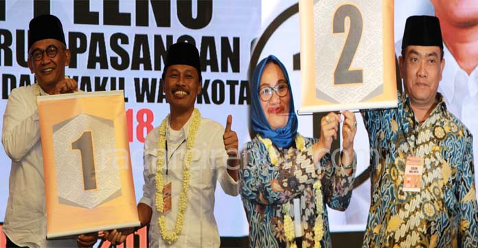 KPU Kota Cirebon Tetapkan Pasangan Oki-Edo No 1, Azis-Eti No 2