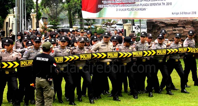 Polres Kuningan Gelar Latihan Praops Pengamanan Pilkada