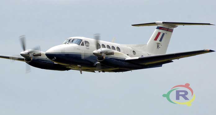 Pesawat Beechraft King Air B 350i Uji Coba Pendaratan di BIJB