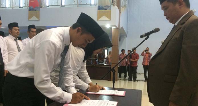 KPU Pangkas Personel PPK, 78 Anggota Dilantik untuk Pileg dan Pilpres