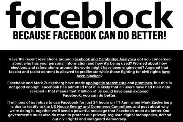 Aksi 11 April Boikot Facebook 24 Jam