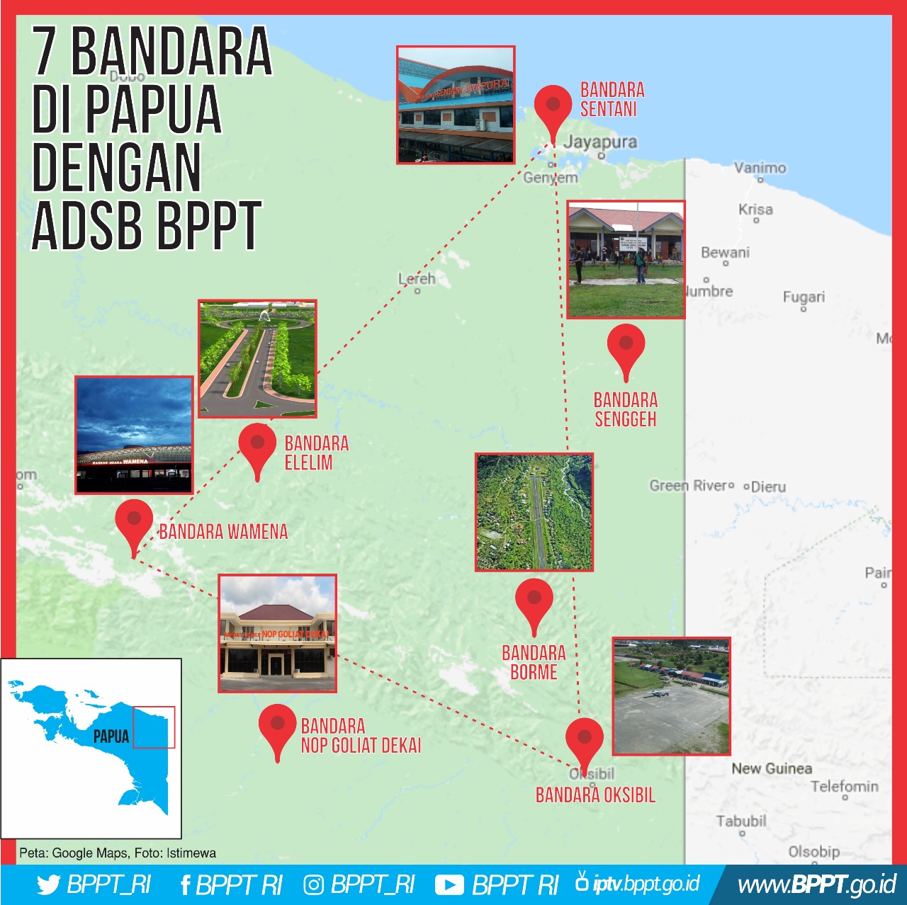 7 Bandara di Papua Siap Gunakan Alat Pantau Pesawat, Karya BPPT