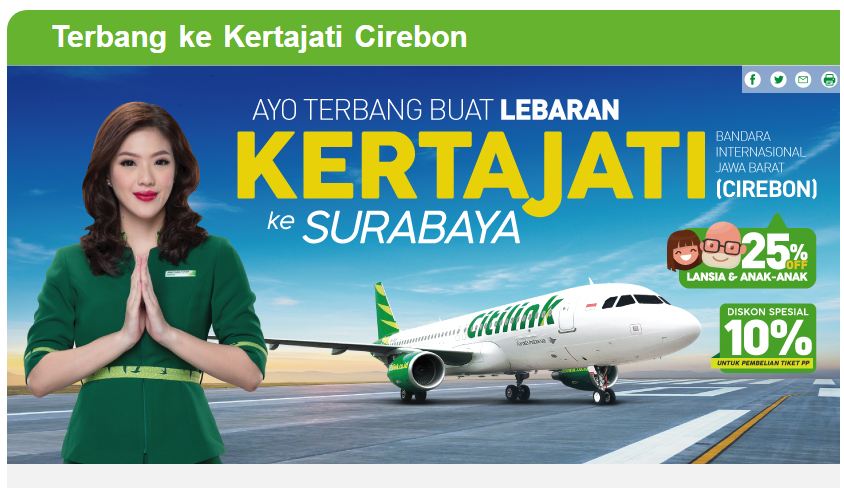 Citilink Indonesia Layani Surabaya-Kertajati