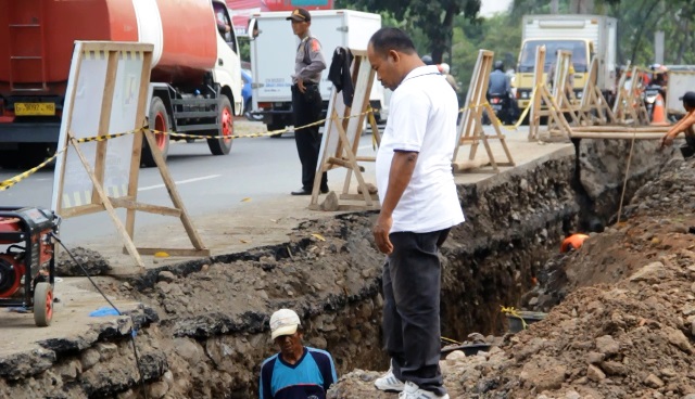 Walah, Proyek Galian SPAM Ancam Arus Mudik, Kapolres Minta Dibereskan