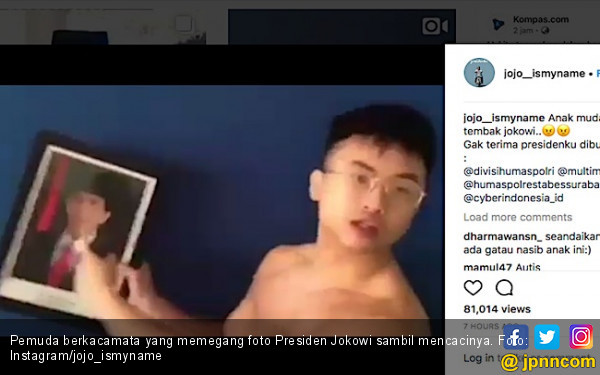 Duh, Ada Viral Pemuda Berkacamata Mau Tembak Jokowi