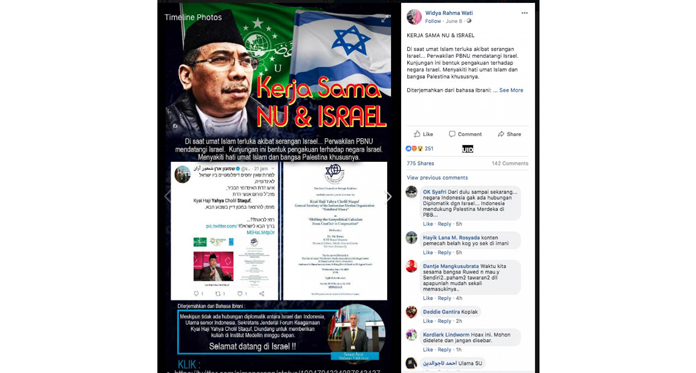 Hoax NU Kerja Sama dengan Israel