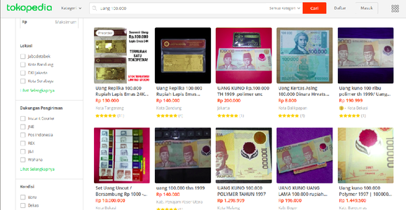Bank Indonesia Tarik Pecahan Uang Kertas Lama, Di Toko Online Dijual Lebih Mahal