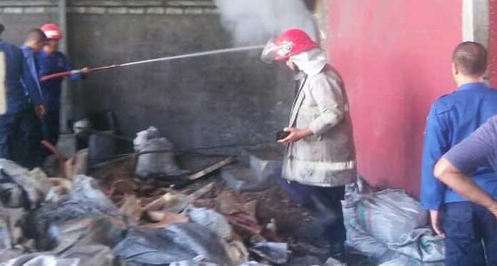Ruang Oven Pabrik Pengolah Kayu CV Mukalla Terbakar