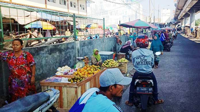 Bandel, Ditertibkan, PKL Pasar Desa Gebangilir Balik Lagi