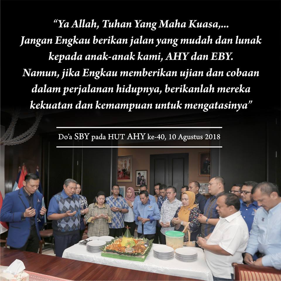 Doa SBY: Ya Allah, Jangan Beri Jalan Mudah dan Lunak Bagi AHY-EBY