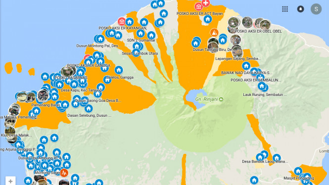 Peta Lengkap Gempa Lombok Versi Rachmad Tri Wibowo, dari Sebaran hingga Posko Pengungsian