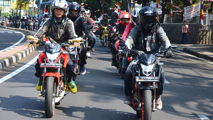 Rayakan HUT Ke-73 RI, 200 Bikers Honda di Jawa Barat Ikuti Convoy Merdeka