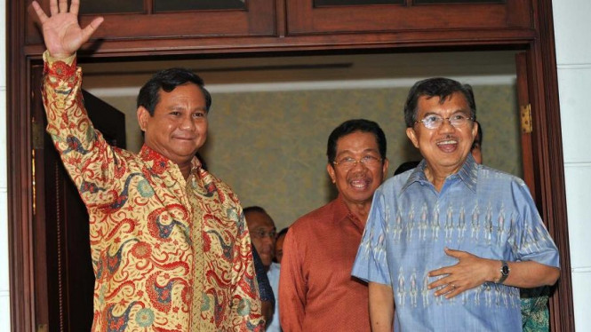 Malam Ini, Prabowo Temui Jusuf Kalla Bahas Pilpres