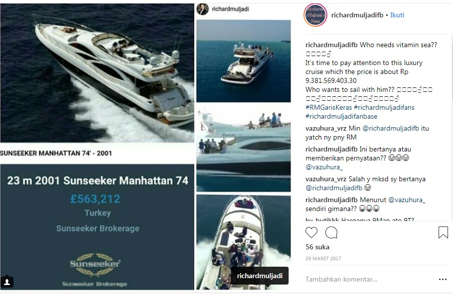 Menengok Barang Mewah Richard Muljadi dari Akun Instagramnya