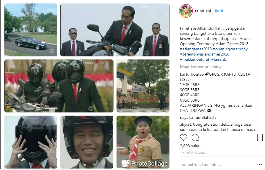 Terungkap Bocah Melongo Lihat Jokowi di Video Asian Games 2018