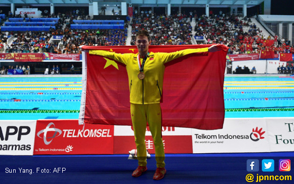 Insiden Bendera Tiongkok Jatuh di Cabang Renang Asian Games 2018