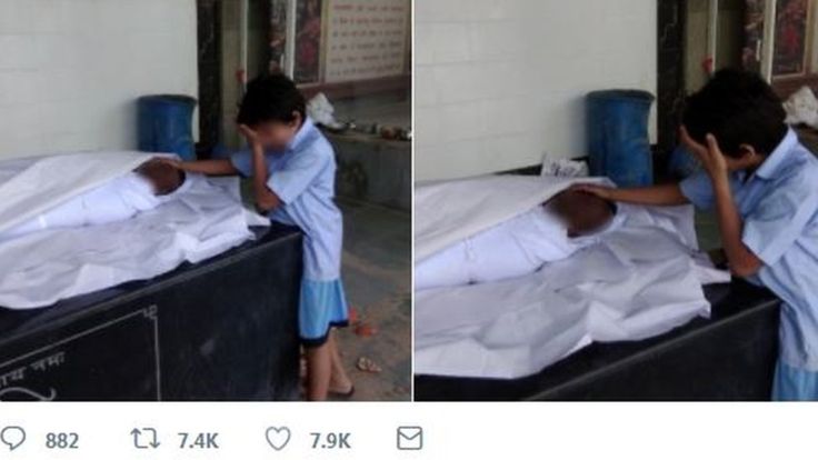 Viral Foto Bocah Tangisi Jenazah Ayahnya, Dana Rp613 Juta Terkumpul