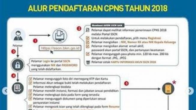 Portal Pendaftaran CPNS 2018 sscn.bkn.go.id Belum Bisa Diakses, Berikut Alur Pendaftaran Online