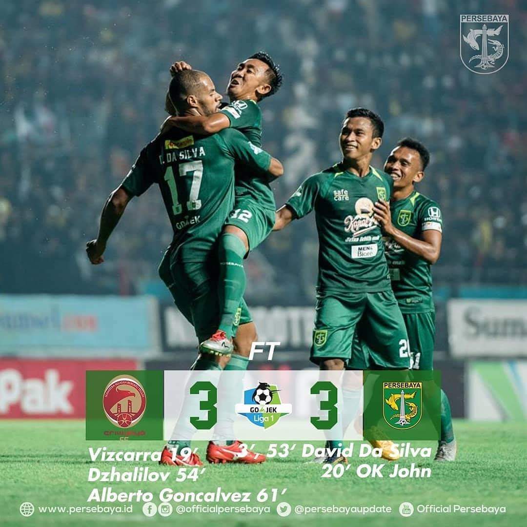 Sriwijaya vs Persebaya Duel Ketat Berakhir Imbang