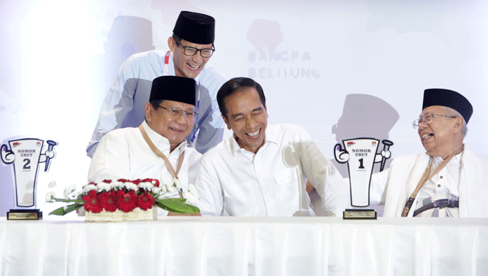 Pertarungan Kursi RI-1 Dimulai, Jokowi 01, Prabowo 02