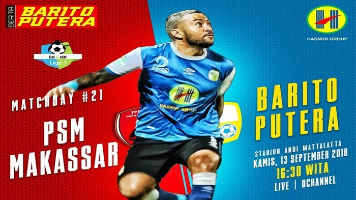 PSM vs Barito Putera Liga 1 2018 Berakhir Imbang