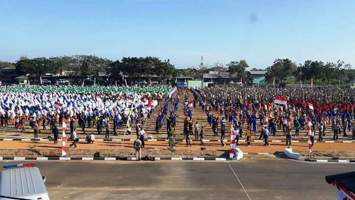 Wow, Korem 063/SGJ Ikut Pecah Rekor Muri Menari Gemu Fa Mi Re Peserta Terbanyak