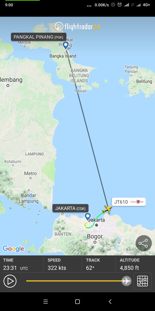 Lion Air JT-610 Tujuan Jakarta-Pangkal Pinang Dikabarkan Hilang Kontak di Tanjung Karawang