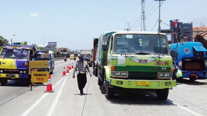 Dishub dan Polres Cikab Razia Kendaraan ODOL di Jalur Pantura