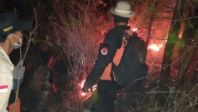 Padamkan Kebakaran Gunung Ciremai Kerahkan Helikopter Water Bombing